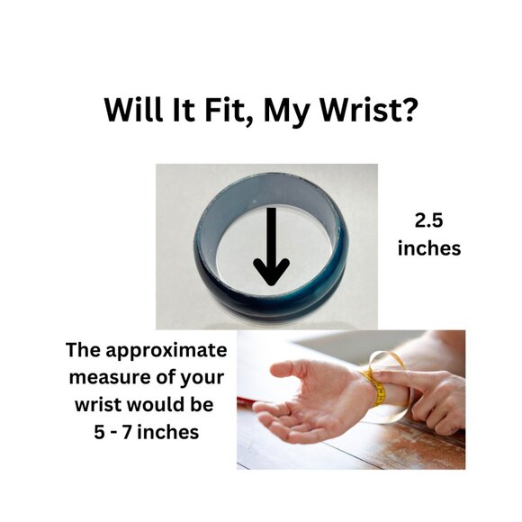 Vintage Turquoise, Black, & Blue Tie-Dye Bangle from India ๐โจ - Picture 3 of 3